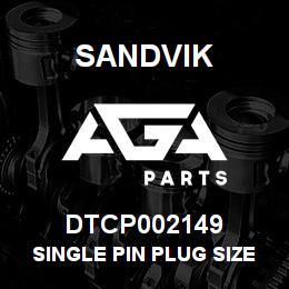 DTCP002149 Sandvik SINGLE PIN PLUG SIZE 8 | AGA Parts