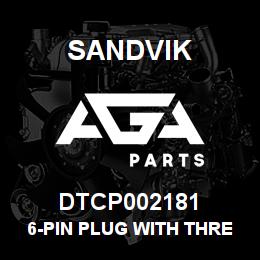 DTCP002181 Sandvik 6-PIN PLUG WITH THREAD ADAPTOR | AGA Parts