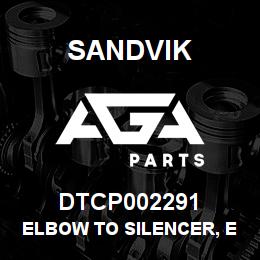 DTCP002291 Sandvik ELBOW TO SILENCER, ENGINE INSULATI | AGA Parts