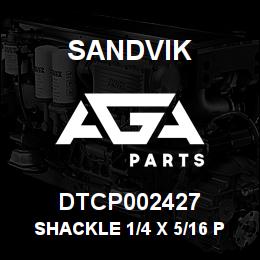 DTCP002427 Sandvik SHACKLE 1/4 X 5/16 PIN | AGA Parts