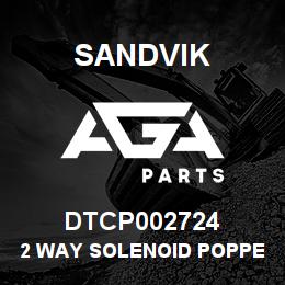 DTCP002724 Sandvik 2 WAY SOLENOID POPPET VALVE | AGA Parts