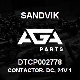 DTCP002778 Sandvik CONTACTOR, DC, 24V 150A | AGA Parts