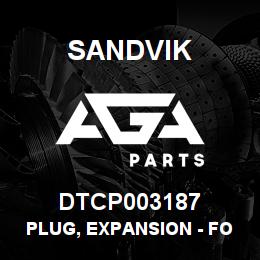 DTCP003187 Sandvik PLUG, EXPANSION - FOR 7MM HOLE | AGA Parts