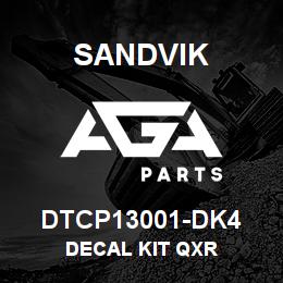 DTCP13001-DK4 Sandvik DECAL KIT QXR | AGA Parts