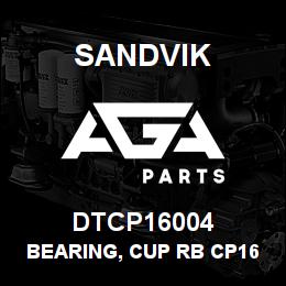 DTCP16004 Sandvik BEARING, CUP RB CP16004 RB | AGA Parts