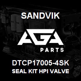 DTCP17005-4SK Sandvik SEAL KIT HPI VALVE | AGA Parts