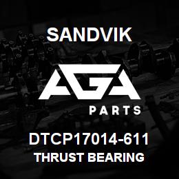 DTCP17014-611 Sandvik THRUST BEARING | AGA Parts