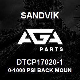 DTCP17020-1 Sandvik 0-1000 PSI BACK MOUNT AND CLAMP | AGA Parts