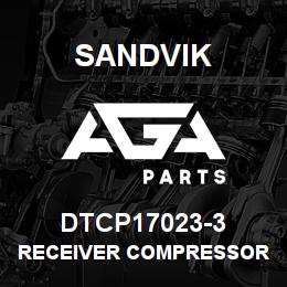 DTCP17023-3 Sandvik RECEIVER COMPRESSOR AND CAP | AGA Parts