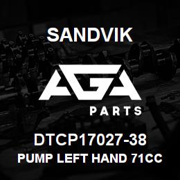 DTCP17027-38 Sandvik PUMP LEFT HAND 71CC | AGA Parts