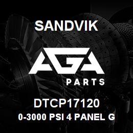 DTCP17120 Sandvik 0-3000 PSI 4 PANEL GAUGE | AGA Parts