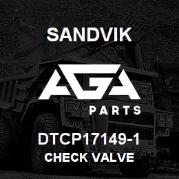 DTCP17149-1 Sandvik CHECK VALVE | AGA Parts