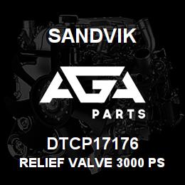 DTCP17176 Sandvik RELIEF VALVE 3000 PSI | AGA Parts