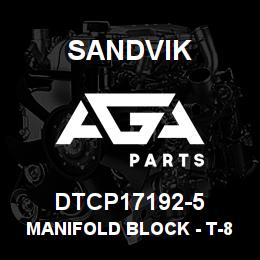 DTCP17192-5 Sandvik MANIFOLD BLOCK - T-8A CAVITY | AGA Parts