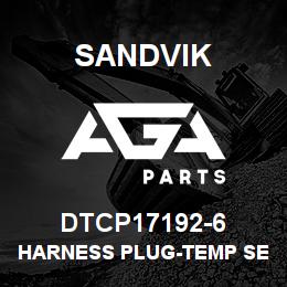 DTCP17192-6 Sandvik HARNESS PLUG-TEMP SENSOR | AGA Parts