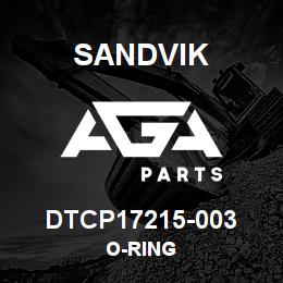 DTCP17215-003 Sandvik O-RING | AGA Parts