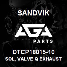 DTCP18015-10 Sandvik SOL. VALVE Q EXHAUST 1/4 24VDC | AGA Parts