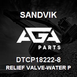 DTCP18222-8 Sandvik RELIEF VALVE-WATER PUMP | AGA Parts