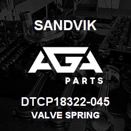 DTCP18322-045 Sandvik VALVE SPRING | AGA Parts