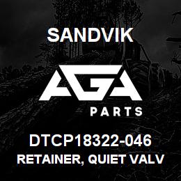 DTCP18322-046 Sandvik RETAINER, QUIET VALVE | AGA Parts