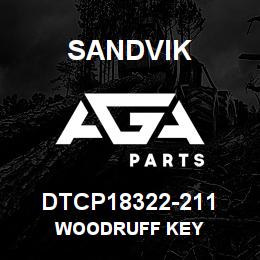 DTCP18322-211 Sandvik WOODRUFF KEY | AGA Parts