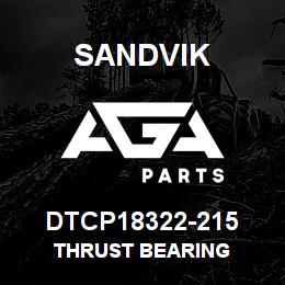 DTCP18322-215 Sandvik THRUST BEARING | AGA Parts