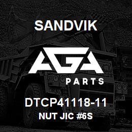 DTCP41118-11 Sandvik NUT JIC #6S | AGA Parts