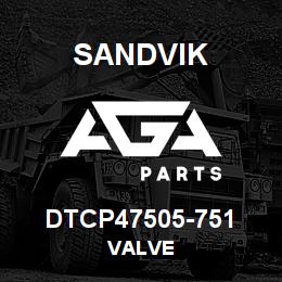 DTCP47505-751 Sandvik VALVE | AGA Parts