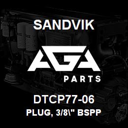 DTCP77-06 Sandvik PLUG, 3/8" BSPP | AGA Parts