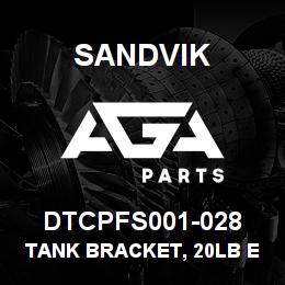 DTCPFS001-028 Sandvik TANK BRACKET, 20LB EXTINGUISHER | AGA Parts