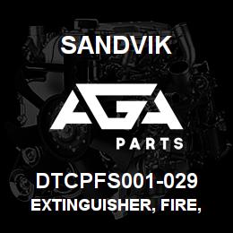 DTCPFS001-029 Sandvik EXTINGUISHER, FIRE, PORTABLE - 20 | AGA Parts