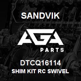 DTCQ16114 Sandvik SHIM KIT RC SWIVEL | AGA Parts