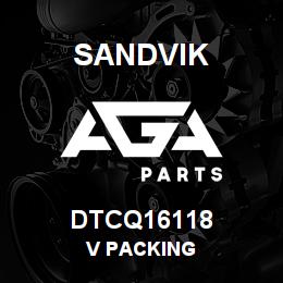 DTCQ16118 Sandvik V PACKING | AGA Parts
