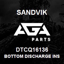 DTCQ16136 Sandvik BOTTOM DISCHARGE INSERT | AGA Parts