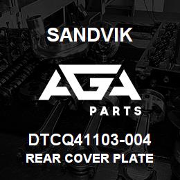 DTCQ41103-004 Sandvik REAR COVER PLATE | AGA Parts