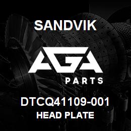 DTCQ41109-001 Sandvik HEAD PLATE | AGA Parts