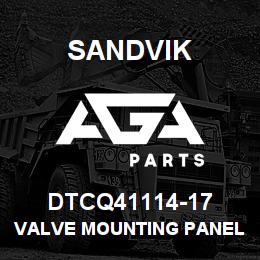 DTCQ41114-17 Sandvik VALVE MOUNTING PANEL | AGA Parts
