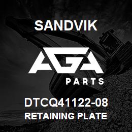 DTCQ41122-08 Sandvik RETAINING PLATE | AGA Parts