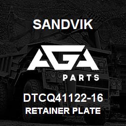 DTCQ41122-16 Sandvik RETAINER PLATE | AGA Parts