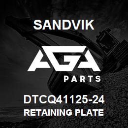 DTCQ41125-24 Sandvik RETAINING PLATE | AGA Parts