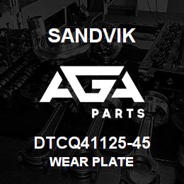 DTCQ41125-45 Sandvik WEAR PLATE | AGA Parts