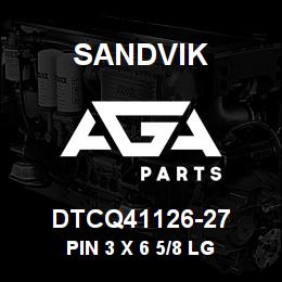 DTCQ41126-27 Sandvik PIN 3 X 6 5/8 LG | AGA Parts