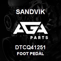 DTCQ41251 Sandvik FOOT PEDAL | AGA Parts