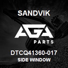 DTCQ41360-017 Sandvik SIDE WINDOW | AGA Parts