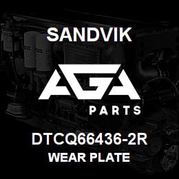 DTCQ66436-2R Sandvik WEAR PLATE | AGA Parts