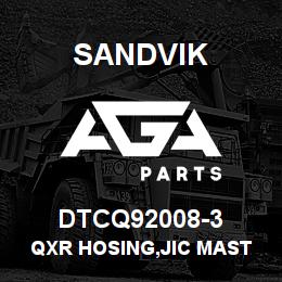 DTCQ92008-3 Sandvik QXR HOSING,JIC MAST BULK TO MAST | AGA Parts