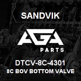 DTCV-8C-4301 Sandvik 8C BOV BOTTOM VALVE BODY | AGA Parts