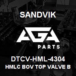 DTCV-HML-4304 Sandvik HMLC BOV TOP VALVE BODY | AGA Parts