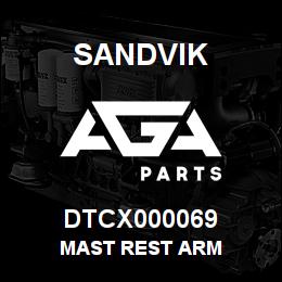 DTCX000069 Sandvik MAST REST ARM | AGA Parts