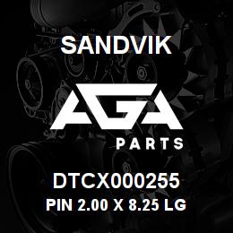 DTCX000255 Sandvik PIN 2.00 X 8.25 LG | AGA Parts